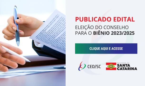 PUBLICADO EDITAL PARA ELEIÇÃO CED 2023/2025